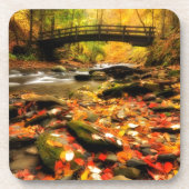 Houden Bridge en Creek in Herfst Onderzetter (Voorkant)
