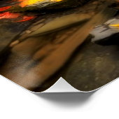 Houden Bridge en Creek in Herfst Perfect Poster (Hoek)