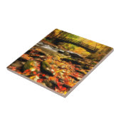 Houden Bridge en Creek in Herfst Tegeltje (Zijkant)