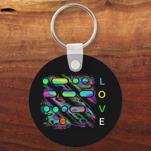 HOUDEN in Morse Code Sleutelhanger (Voorkant)