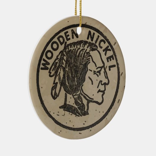 Houden Indische hoofdnikkel, tekst toevoegen Keramisch Ornament (Rechts)