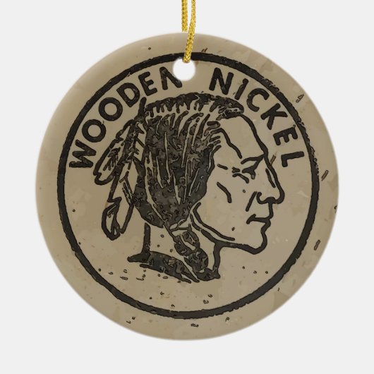 Houden Indische hoofdnikkel, tekst toevoegen Keramisch Ornament (Voorkant)