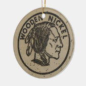 Houden Indische hoofdnikkel, tekst toevoegen Keramisch Ornament (Links)