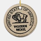 Houden Indische hoofdnikkel, tekst toevoegen Keramisch Ornament (Achterkant)