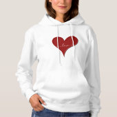 HOUDEN | Lettertype rood hart Hoodie (Voorkant)