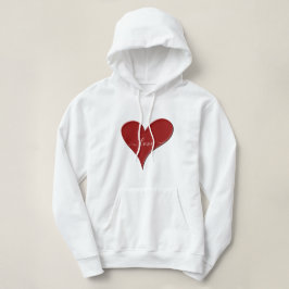 HOUDEN | Lettertype rood hart Hoodie