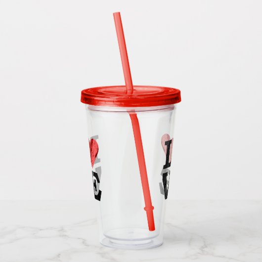 HOUDEN met hart Acryl Drinkbeker (Links)