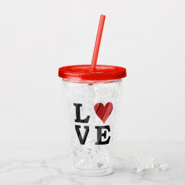 HOUDEN met hart Acryl Drinkbeker