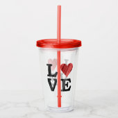HOUDEN met hart Acryl Drinkbeker (Voorkant)
