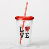 HOUDEN met hart Acryl Drinkbeker (Achterkant)
