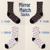 HOUDEN | Mirror Match: in zwart, buiten wit Sokken