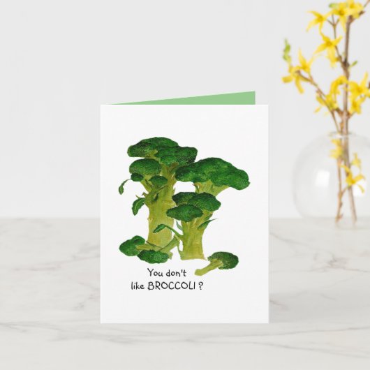 Houden of NIET van Broccoli Kaart (Gele Bloem)