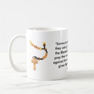 Houden Rosary met sint-padre pio woorden Koffiemok