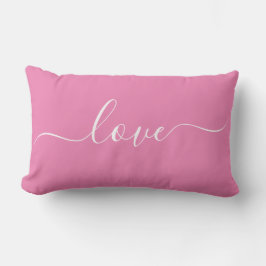HOUDEN | Roze en witte omkeerbare lumbar Pillow Kussen