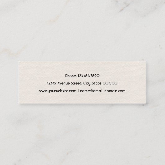 Houden textuurstijl mini visitekaartje (Achterkant)