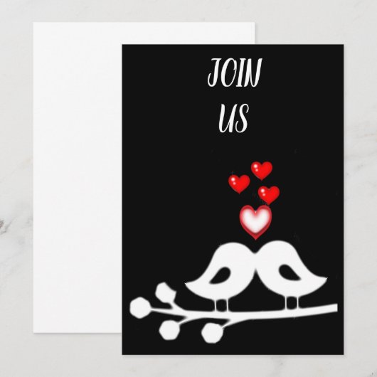 HOUDEN ***VALENTIJN *** PARTIJINVITATIE KAART (Voorkant / Achterkant)