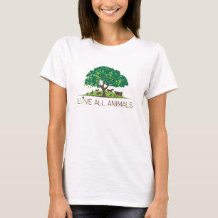 houden van alle dieren t-shirt