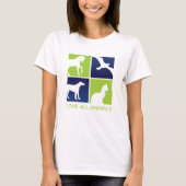 houden van alle dieren t-shirt (Voorkant)