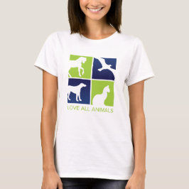 houden van alle dieren t-shirt