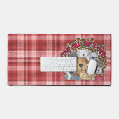 Houden van alle honden Red Plaid Bureaumat (Keyboard & Muis)