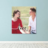 houden van | Couple Text Overlay | Creëer uw eigen Canvas Afdruk (Insitu (Houten vloer))