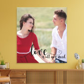 houden van | Couple Text Overlay | Creëer uw eigen Canvas Afdruk (Insitu (Woonkamer))