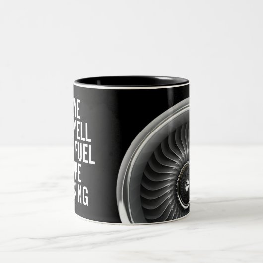 houden van de geurstraalbrandstof tweekleurige koffiemok (Center)