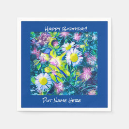 Houden van de liefde Wildbloemen Birthday Napkins Servet