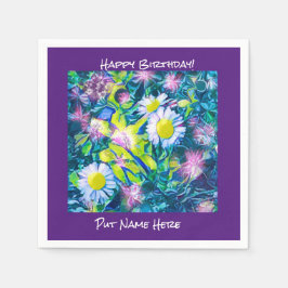 Houden van de liefde Wildbloemen Birthday Napkins Servet