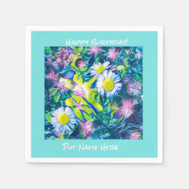 Houden van de liefde Wildbloemen Birthday Napkins Servet