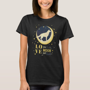 houden van duitse sjewdderhond naar de maan t-shirt