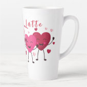 houden van een latte flauw, vrolijk hart roze en r latte mok (Rechts)