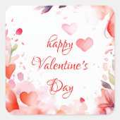 houden van | Fijne Valentijnsdag Vierkante Sticker (Voorkant)