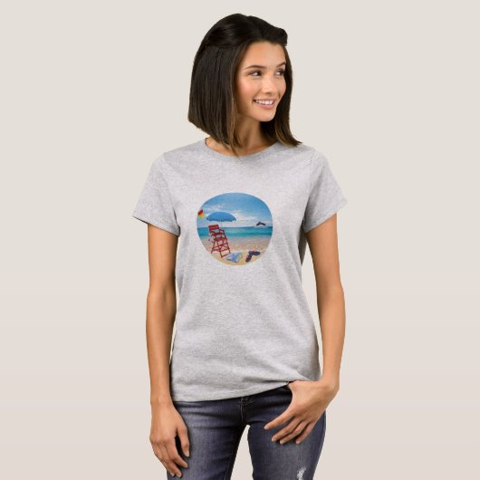 houden van het strand zee T-Shirt (Voorkant volledig)