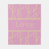 houden van | Moderne roze typografie Fleece Deken (Voorkant)