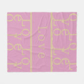 houden van | Moderne roze typografie Fleece Deken (Voorkant (Horizontaal))