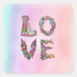 HOUDEN VIERKANTE STICKER