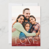 HOUDEN | Witte en rode overlay Foto modern Feestdagenkaart (Voorkant)