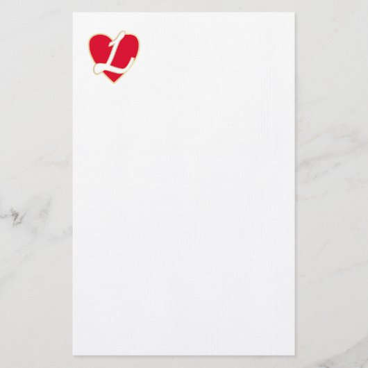 Houdend van hart briefpapier (Voorkant)