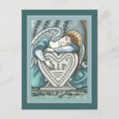 HOUDENDE GARDIAN ANGEL, CEMETERY MOURY ART RIP BRIEFKAART (Voorkant)