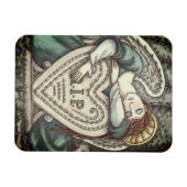 HOUDENDE GARDIAN ANGEL, CEMETERY MOURY ART RIP MAGNEET (Horizontaal)