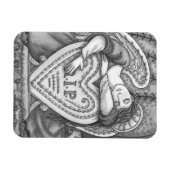 HOUDENDE GARDIAN ANGEL, CEMETERY MOURY ART RIP MAGNEET (Horizontaal)