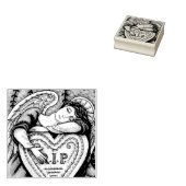 HOUDENDE GUARDIAN ANGEL-CEMETERY, GRAVE RUBBER STA RUBBERSTEMPEL (Gestempeld)