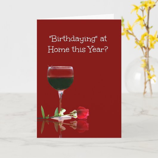 Houder bij thuiskomst met WIne Kaart (Gele Bloem)