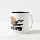 Houder, dierentuin tweekleurige koffiemok (Voorkant rechts)