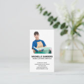 Houder met reinigingsbenodigdheden visitekaartje (Staand voorkant)