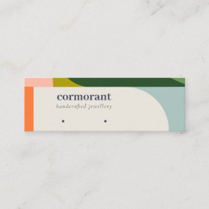 Houder van de abstracte Arch Retro Colorful Earrin Mini Visitekaartje