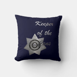 Houder van de C.O.-officier Pillow Silver Kussen