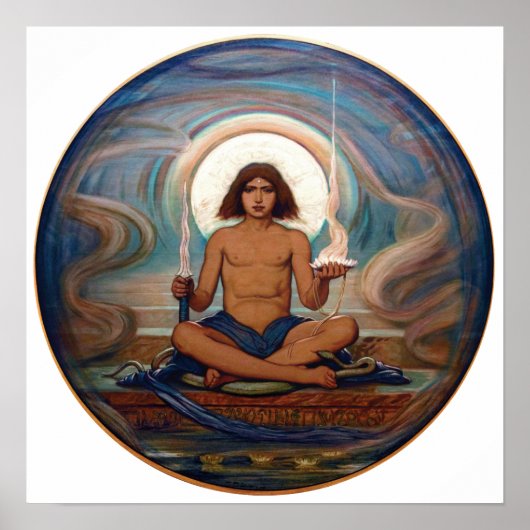 Houder van de drempelwaarde door Elihu Vedder Poster (Voorkant)