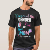 Houder van de Gender Baby onthulling 2023 Moeder M T-shirt (Voorkant)
